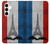 S2859 ヴィンテージフランスの旗エッフェル塔 Vintage France Flag Eiffel Tower Samsung Galaxy A35 5G バックケース、フリップケース・カバー