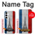 S2859 ヴィンテージフランスの旗エッフェル塔 Vintage France Flag Eiffel Tower Samsung Galaxy A35 5G バックケース、フリップケース・カバー