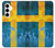 S2990 スウェーデンサッカー Sweden Football Soccer Flag Samsung Galaxy A35 5G バックケース、フリップケース・カバー
