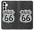 S3207 ルート66サイン Route 66 Sign Samsung Galaxy A35 5G バックケース、フリップケース・カバー