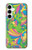 S3273 フラワーラインアートパターン Flower Line Art Pattern Samsung Galaxy A35 5G バックケース、フリップケース・カバー