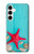 S3428 アクア 海星 貝 Aqua Wood Starfish Shell Samsung Galaxy A35 5G バックケース、フリップケース・カバー