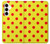 S3526 赤い水玉 Red Spot Polka Dot Samsung Galaxy A35 5G バックケース、フリップケース・カバー