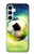 S3844 輝くサッカー サッカーボール Glowing Football Soccer Ball Samsung Galaxy A35 5G バックケース、フリップケース・カバー