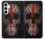 S3848 イギリスの旗の頭蓋骨 United Kingdom Flag Skull Samsung Galaxy A35 5G バックケース、フリップケース・カバー