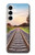 S3866 鉄道直線線路 Railway Straight Train Track Samsung Galaxy A35 5G バックケース、フリップケース・カバー