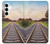 S3866 鉄道直線線路 Railway Straight Train Track Samsung Galaxy A35 5G バックケース、フリップケース・カバー