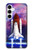 S3913 カラフルな星雲スペースシャトル Colorful Nebula Space Shuttle Samsung Galaxy A35 5G バックケース、フリップケース・カバー