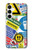 S3960 安全標識ステッカー コラージュ Safety Signs Sticker Collage Samsung Galaxy A35 5G バックケース、フリップケース・カバー