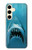 S0830 白いサメ White Shark Samsung Galaxy S24 バックケース、フリップケース・カバー