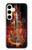 S0864 火ヴァイオリン Fire Violin Samsung Galaxy S24 バックケース、フリップケース・カバー