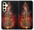 S0864 火ヴァイオリン Fire Violin Samsung Galaxy S24 バックケース、フリップケース・カバー