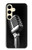 S1672 レトロ マイク ジャズ音楽 Retro Microphone Jazz Music Samsung Galaxy S24 バックケース、フリップケース・カバー
