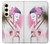 S2579 着物 Japanese Traditional Geisha Kimono Samsung Galaxy S24 バックケース、フリップケース・カバー