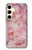 S2843 ピンクマーブル Pink Marble Texture Samsung Galaxy S24 バックケース、フリップケース・カバー