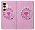 S2847 ピンクロータリー電話 Pink Retro Rotary Phone Samsung Galaxy S24 バックケース、フリップケース・カバー
