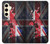 S2936 英国旗地図 UK British Flag Map Samsung Galaxy S24 バックケース、フリップケース・カバー