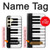 S3078 黒と白のピアノキーボード Black and White Piano Keyboard Samsung Galaxy S24 バックケース、フリップケース・カバー