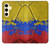 S3306 コロンビアの旗ビンテージフットボールのグラフィック Colombia Flag Vintage Football Graphic Samsung Galaxy S24 バックケース、フリップケース・カバー