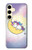 S3485 かわいい眠りユニコーン Cute Unicorn Sleep Samsung Galaxy S24 バックケース、フリップケース・カバー