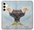 S3843 白頭ワシと氷 Bald Eagle On Ice Samsung Galaxy S24 バックケース、フリップケース・カバー