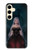 S3847 リリス 花嫁 ゴシック女 スカル死神 Lilith Devil Bride Gothic Girl Skull Grim Reaper Samsung Galaxy S24 バックケース、フリップケース・カバー