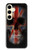 S3848 イギリスの旗の頭蓋骨 United Kingdom Flag Skull Samsung Galaxy S24 バックケース、フリップケース・カバー