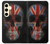 S3848 イギリスの旗の頭蓋骨 United Kingdom Flag Skull Samsung Galaxy S24 バックケース、フリップケース・カバー