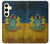 S3858 ウクライナ ヴィンテージ旗 Ukraine Vintage Flag Samsung Galaxy S24 バックケース、フリップケース・カバー