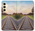 S3866 鉄道直線線路 Railway Straight Train Track Samsung Galaxy S24 バックケース、フリップケース・カバー