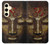 S3874 ブッダフェイスオームシンボル Buddha Face Ohm Symbol Samsung Galaxy S24 バックケース、フリップケース・カバー
