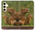 S3917 カピバラの家族 巨大モルモット Capybara Family Giant Guinea Pig Samsung Galaxy S24 バックケース、フリップケース・カバー