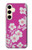 S3924 桜のピンクの背景 Cherry Blossom Pink Background Samsung Galaxy S24 バックケース、フリップケース・カバー