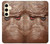 S3940 レザーマッドフェイスグラフィックペイント Leather Mad Face Graphic Paint Samsung Galaxy S24 バックケース、フリップケース・カバー