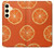 S3946 オレンジのシームレスなパターン Seamless Orange Pattern Samsung Galaxy S24 バックケース、フリップケース・カバー