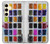 S3956 水彩パレットボックスグラフィック Watercolor Palette Box Graphic Samsung Galaxy S24 バックケース、フリップケース・カバー