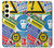 S3960 安全標識ステッカー コラージュ Safety Signs Sticker Collage Samsung Galaxy S24 バックケース、フリップケース・カバー