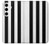 S2297 黒と白の縦縞 Black and White Vertical Stripes Samsung Galaxy S24 Plus バックケース、フリップケース・カバー
