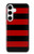 S2638 黒と赤のストライプ Black and Red Striped Samsung Galaxy S24 Plus バックケース、フリップケース・カバー
