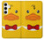 S2760 イエロー アヒル タキシード 漫画 Yellow Duck Tuxedo Cartoon Samsung Galaxy S24 Plus バックケース、フリップケース・カバー