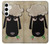 S2826 眠えない黒い羊 Cute Cartoon Unsleep Black Sheep Samsung Galaxy S24 Plus バックケース、フリップケース・カバー