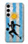 S2977 アルゼンチンサッカー Argentina Football Soccer Flag Samsung Galaxy S24 Plus バックケース、フリップケース・カバー