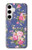 S3265 ヴィンテージ花柄 Vintage Flower Pattern Samsung Galaxy S24 Plus バックケース、フリップケース・カバー