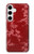 S3817 赤い花の桜のパターン Red Floral Cherry blossom Pattern Samsung Galaxy S24 Plus バックケース、フリップケース・カバー