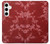 S3817 赤い花の桜のパターン Red Floral Cherry blossom Pattern Samsung Galaxy S24 Plus バックケース、フリップケース・カバー
