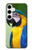 S3888 コンゴウインコの顔の鳥 Macaw Face Bird Samsung Galaxy S24 Plus バックケース、フリップケース・カバー