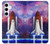 S3913 カラフルな星雲スペースシャトル Colorful Nebula Space Shuttle Samsung Galaxy S24 Plus バックケース、フリップケース・カバー