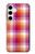 S3941 LGBT レズビアン プライド フラグ チェック柄 LGBT Lesbian Pride Flag Plaid Samsung Galaxy S24 Plus バックケース、フリップケース・カバー