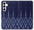 S3950 テキスタイル タイ ブルー パターン Textile Thai Blue Pattern Samsung Galaxy S24 Plus バックケース、フリップケース・カバー