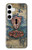 S3955 ヴィンテージ鍵穴ウェザードア Vintage Keyhole Weather Door Samsung Galaxy S24 Plus バックケース、フリップケース・カバー